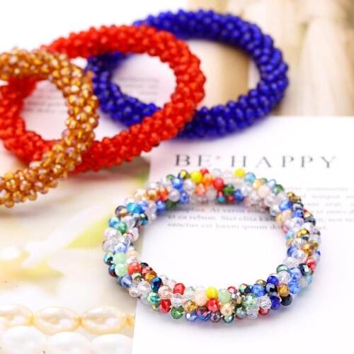 Vintage Multicolor Seed Beads Bracelet Women Girls Czech Crystal Beads Handmade Jewelry Creative Gifts