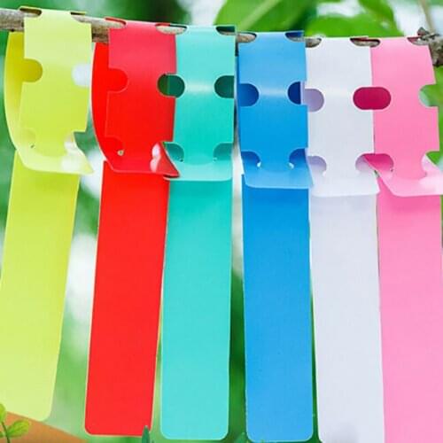 Garden Plant Tree Tags Labels Hanging Name Waterproof Labels Marker Colorful Plant Markers Tray Mark Tools 100Pcs