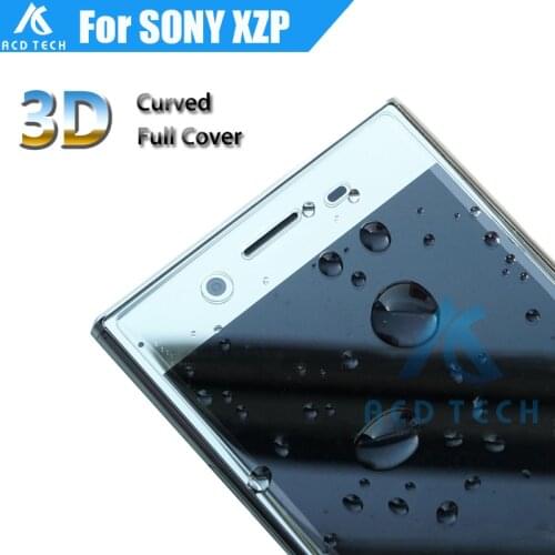 3D Curved Edge Full Cover Tempered Glass Film Screen Display Protector Glass For Sony Xperia XZ Premium E5563 XZP G8142