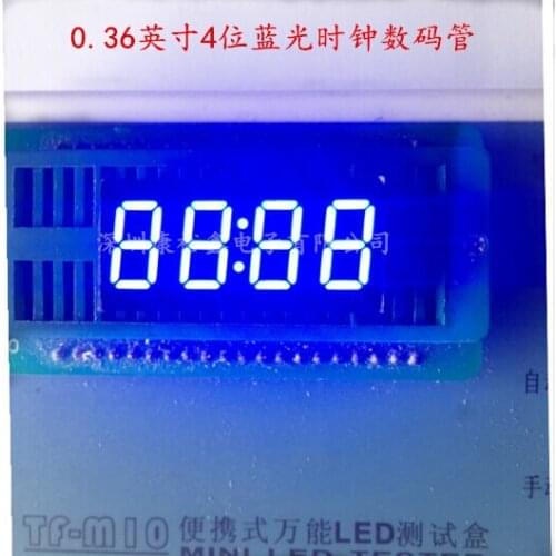 0.36inch 4digits blue clock 7 segment led display 3462BB