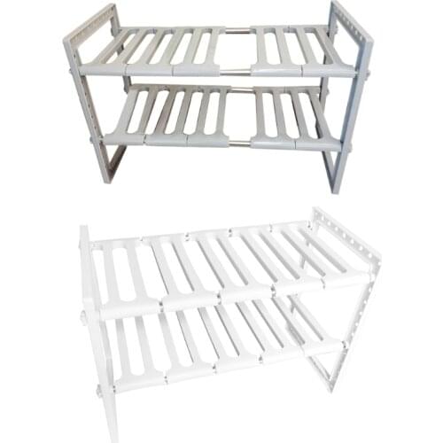1 set of adjustable kitchen storage rack under sink rack kitchenware storage box bathroom storage rack telescopic rack