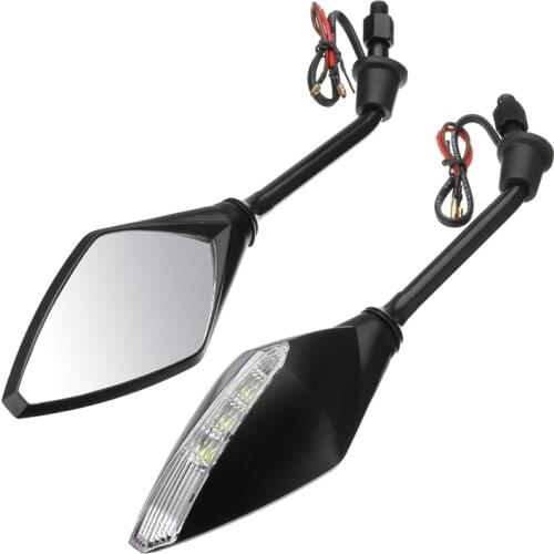 1 Pair Universal Motorcycle Led Turn Signals 5 Colors Available Motorcycle Rearview Mirrors Scooter Indicator Motorcycle Mirror