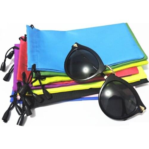 1000pcs Colorful Waterproof Dustproof Cloth Sunglasses Pouch Soft Eyeglasses Bag Glasses Phone Case Storage Bag ZA0885