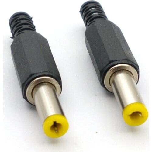 250pcs DC 5.5mm x 2.1/2.5mm DC Power cable Male Plug Connector Adapter