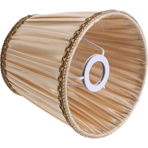 1Pc Lamp Shade Pleated Lace Lampshade Fabric Lamp Chimney Home Decoration