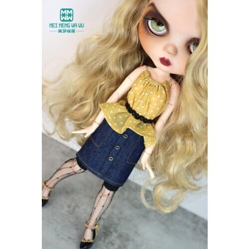 28--30cm Blyth Azone OB23 OB24 1/8 Doll clothes accessories Fashion sling shirt, mini skirt
