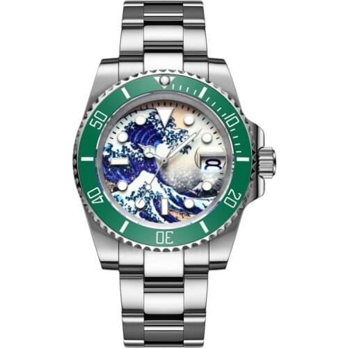 Addiesdive Automatic NH35 Watch Men Sapphire Crystal Mechanical Diver Watch Luxury Self Wind 200m Waterproof Watches Men Sports