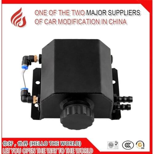 1L Black Aluminum Radiator Coolant Overflow Bottle Recovery Water Tank Reservoir