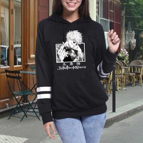 Jujutsu Kaisen Anime Hoodie Fashion Long Sleeves Loose Pullovers Tops