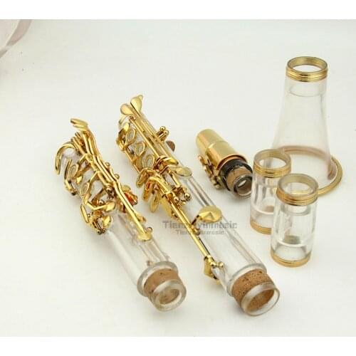 ClARINET Bb KEY Clarinet Kit Real Gold Plated Parts Case / Grease/ Cleaning Cloth