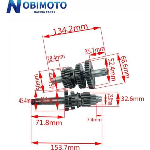 Motocross 160cc Main Shaft Counter Shaft Fourth Gear Transmission Gear Box For YinXiang 140cc-160cc Foot Start Engines 2ZB-138