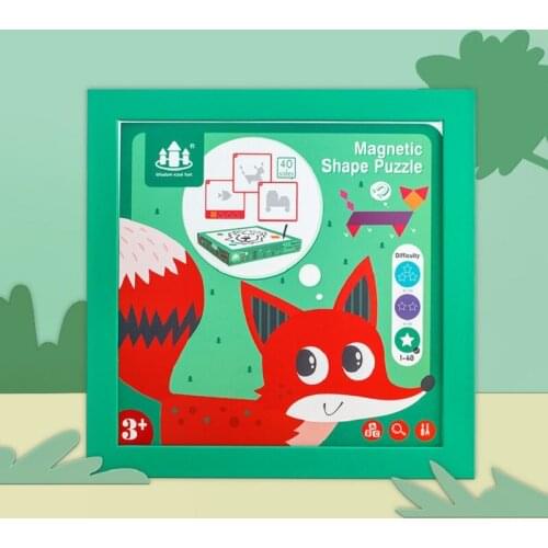 Magnetic Shape Puzzle Early Education Montessori Toys For Children Kids Drawing Toys Creative Jouet Enfant Intelligent