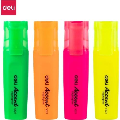 Deli Highlighter 4PCS/BAG 4 Colors Art Marker School&Office Art Stationery Supply bright color ES622