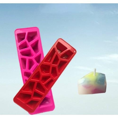 Mini Gem Shaped Candle Mold Durable Silicone Mould Practical Scented Candles Making Molds DIY Soap Candle Handmade Tool