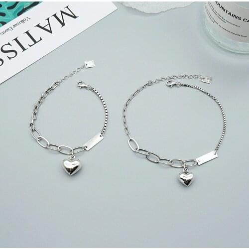 Fashion Love Heart Bracelet Luxury Ins Charms Bracelets For Men Women Boho Jewelry 2021