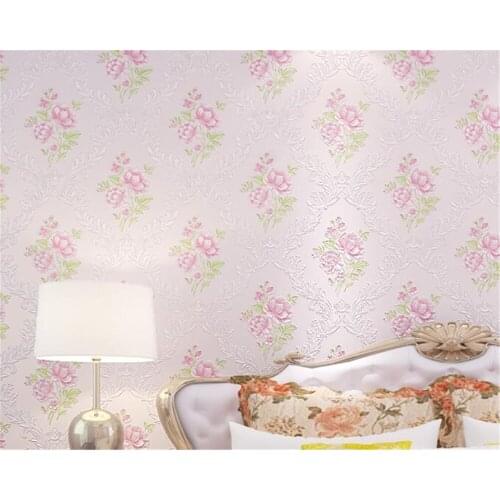 Beibehang European style pastoral wallpaper wedding room bedroom wallpaper warm floor 3D living room TV background wallpaper