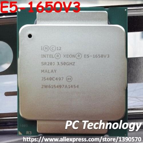 Original Intel Xeon Processor official Version SR20J E5-1650V3 CPU E5 1650V3 3.50GHz 6-Core 15M E5-1650 V3 LGA2011-3 E5 1650 V3