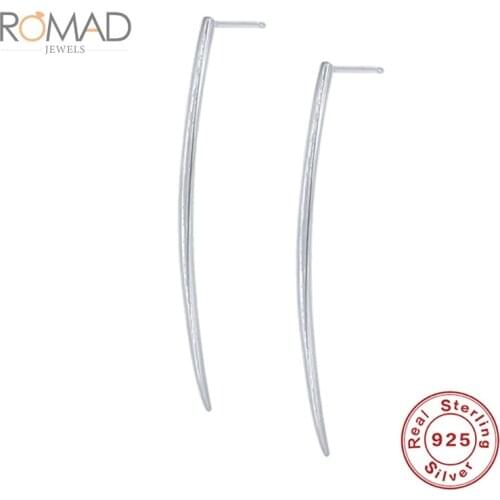ROMAD 925 Sterling Silver Stud Earrings For Women 2020 Fashion Personalized Creative Zircon Earrings Jewelry Aretes De Mujer