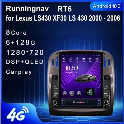 Runningnav For Lexus LS430 LS 430 2000 2001 2002 2003-2006 Tesla Type Android Car Radio Multimedia Video Player Navigation GPS