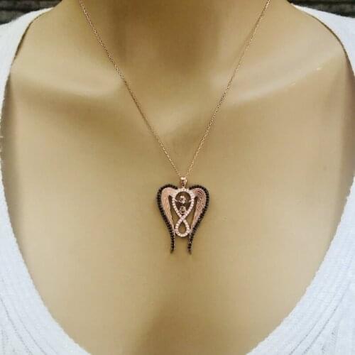 Butterfly Wing 925 Sterling Silver Necklace Women Girls Gift Jewelry Accessories Fashion Handmade Elegant Chain