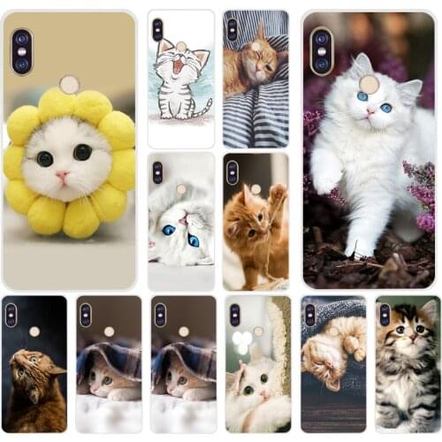 04AS Cute Cat Kitten Soft Silicone Tpu Cover phone Case for Xiaomi Redmi 5A 5 Plus 7 Note 5 5A 7 7A Pro