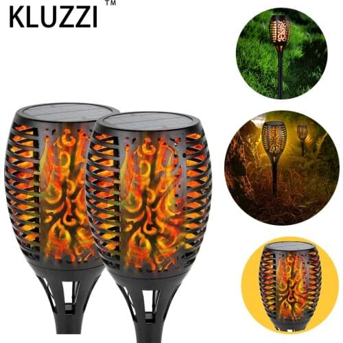 Solar Flame Torch Light 12LED 33LED Flickering Waterproof Garden Decor Landscape Lawn Lamp Path Lighting Path Outdoor Light