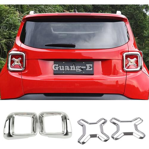 Car Styling Body Cover Trim Back Tail Rear Light Lamp Frame Stick Panel Parts For Jeep Renegade 2017 2018 2019 2020