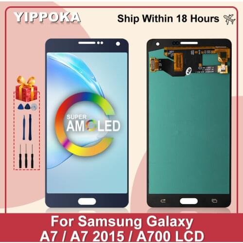 Super AMOLED For Samsung Galaxy A7 2015 LCD Display A700F A700FD A7000 Touch Screen Digitizer For samsung A700 Replacement Parts