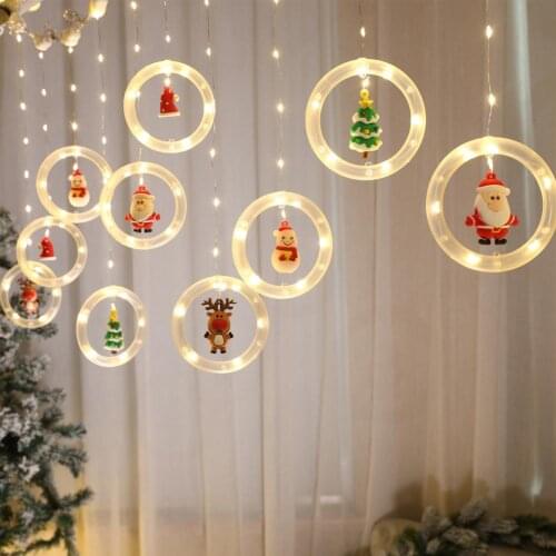 LED String Light Room Decoration Christmas Hanging Lights Pendant Holiday Lamp Merry Christmas LED Lamps For Home Noel Natal