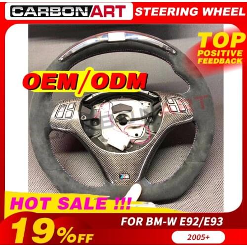 LED race display Steering wheel for E92 E93 LCD screen guage meter LED racing steering wheel carbon fiber 2005