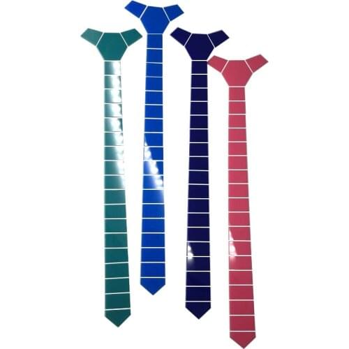 Fresh Solid Tone Vivid Color Plexigalss Skinny Fashion Necktie Striped Tie