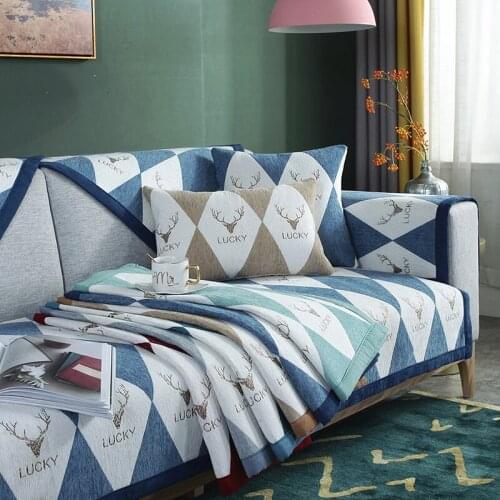 Four Seasons Universal Sofa Cover For Living Room Chenille Non-slip Couch Covers For Sofas Cushion Backrest Armrest Slipcover