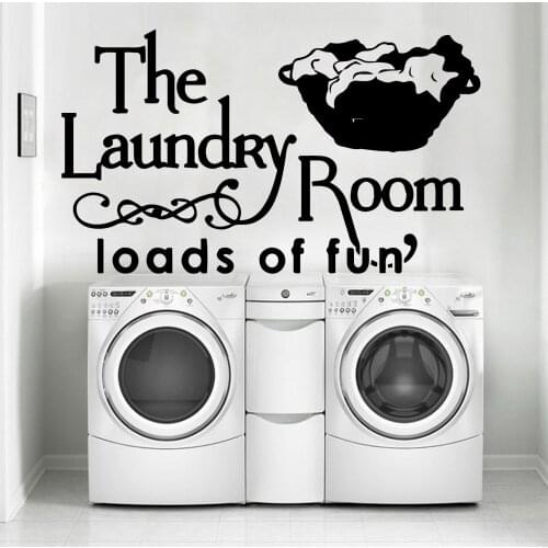 Fun laundry room Pvc Wall Decals Home Decor For Living Room Bedroom Wall Art Sticker Murals