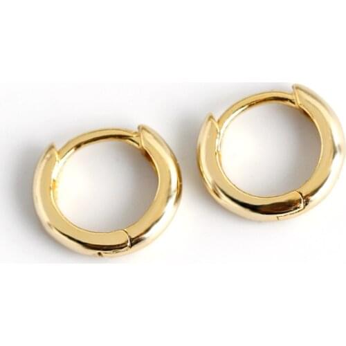 1Pair 925 Sterling Silver Earrings for Women Silver 925 Jewelry Round Stud Hoop Earrings for Teens Ear Cuffs