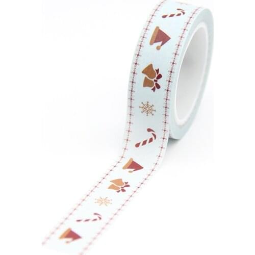 1PC 15MM*10M Christmas Gifts Boots Washi Tape stickers Scrapbooking DIY Craft Sticky Decorative Adhesive Masking Tape