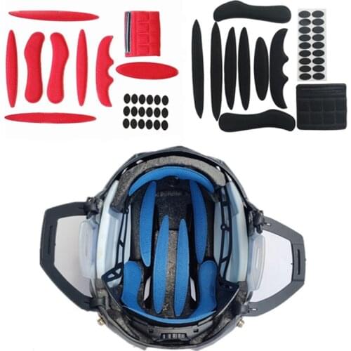 27 Pcs/set Universal Helmet Inner Padding Foam Pads Kit Sealed Red Sponge Outdoor Sports Cycling Motorcycle Bicycle Accessories