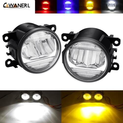 2in1 LED Fog Light + Daytime Running Light 30W 8000LM 12V For Renault Clio Duster Scenic Trafic Twingo Kadjar Kwid Megane Lodgy