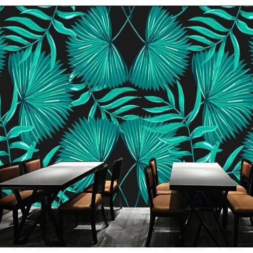 Milofi custom 3D wallpaper mural tropical plant leaves living room background wall decoration painting wallpaper