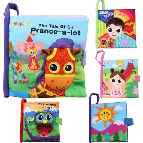 3D Owl Horse Cloth Book Gril boy Animal Baby Toys Toddler Infant Baby Kids Non-Toxic Fabric Cognize Early Education Rattle