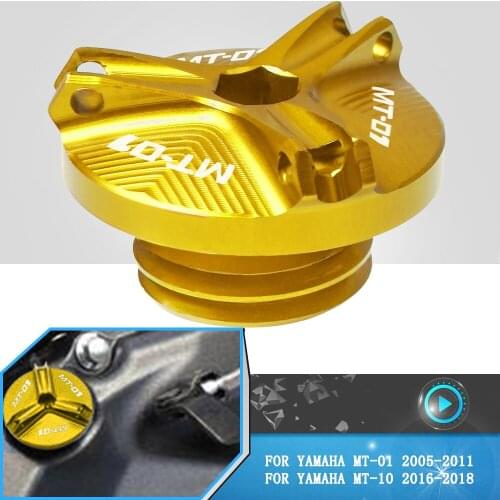 For Yamaha MT-01 mt01 MT10 MT-10 2016-2018 Motorcycle Accessories Engine Oil Cup Plug Cover Motocross Aluminum Oil Filler Cap