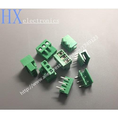 Free shipping 5PCS 2EDG 5.08-2P / 3/4/5/6/7/8 / 9-12P looper terminals / bent pin connector