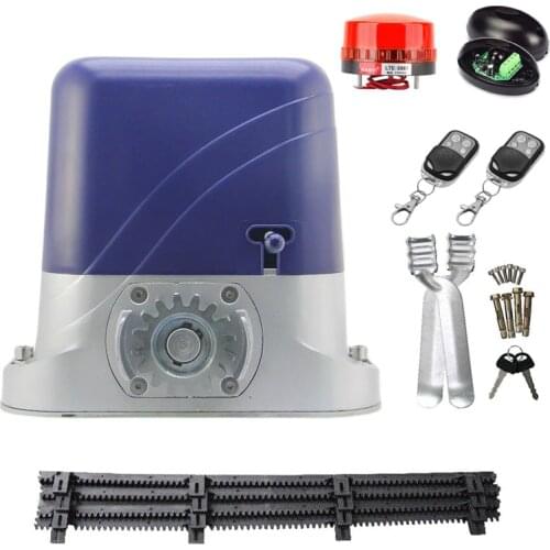 Household 500kg Automatic Sliding Gate Opener Drive with 4m Nylon Rack Electric Remote Control Sliding Door Motor Access Control