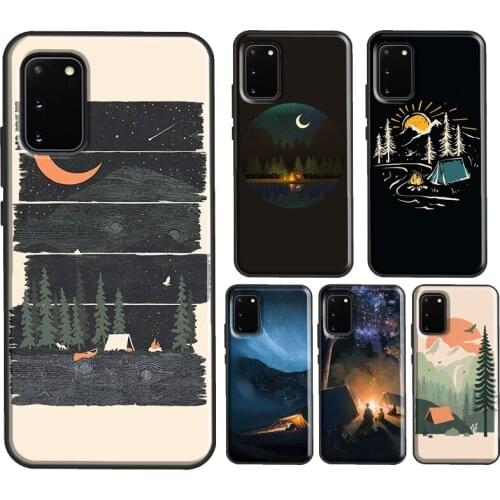 Nature Camping Art Case For Samsung Galaxy S21 Ultra Note 20 S20 FE S8 S9 S10 Plus S10e Note 9 10 Plus Coque