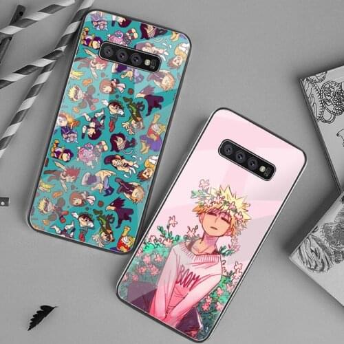 My hero academia Bakugou Katsuki Phone Case Tempered Glass For Samsung S20 Plus S7 S8 S9 S10 Plus Note 8 9 10 Plus