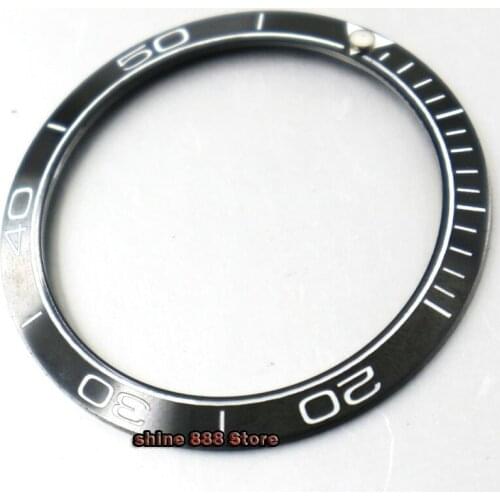 Watch parts 38mm Black Ceramic Bezel Insert for 40mm Automatic Watches