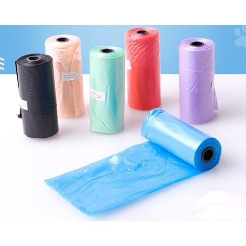 Dog poop bag dispenser collect spoon dog cat poop spoon bag small roll outdoor cleaning pet garbage bag