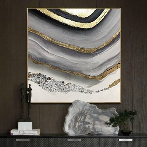 EECAMAIL 5D DIY Full Diamond Painting No Frame Gold Foil Abstract Modern Home Decoration Diamond Embroidery Cross Stitch Paintin