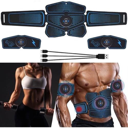 Electro Muscle Stimulation Abdominal Stimulator Electroestimulador Muscular Hip Trainer Body Slimming Fitness Massage Home Gym
