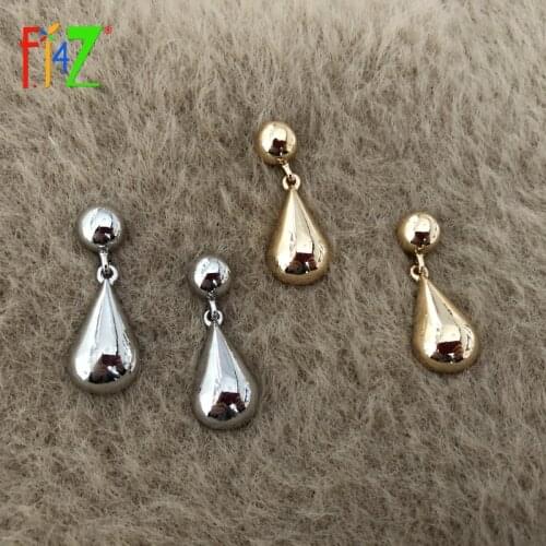 F.J4Z Hot Sale Minimalist Earrings Golden & Silver Color Waterdrop Earrings Women Office Lady Cute Earring Jewelry Dropship
