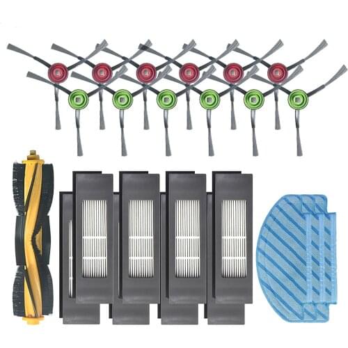 Roller Brush Filter for Ecovacs T8 Sweeping Robot Side Brushes Cleaning Rags Kit for Ecovacs T8 Sweeping Robot Vacuum Cleaner